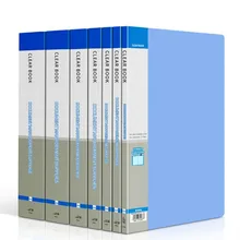 1 шт. A4 дисплей книга 10~ 100 страниц прозрачная папка-вкладыш для хранения документов сумка для банка кампус файл офис рабочее место семья