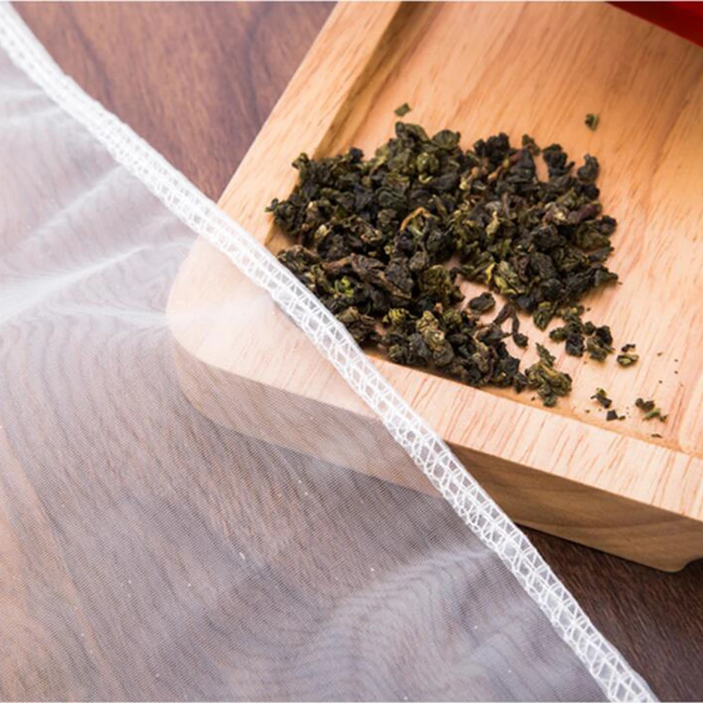 2 Pcs Milk Fine Nylon Strainer Bag Juices Cheese Filter Mesh Cloth 15x20cm/5.90x7.87''