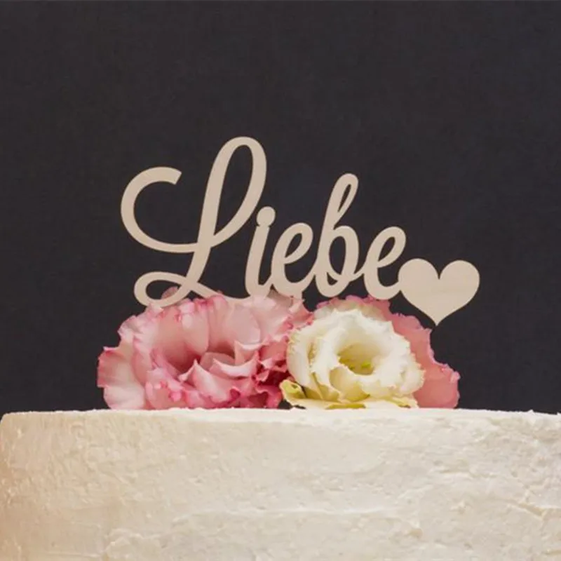

Personalized Cake Topper Romantic Custom Name Love Heart Cake Decoration Topper Birthday Wedding Baby Shower Party Accessories