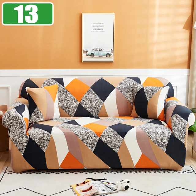 Elastic Sofa Cover Slipcovers for Living Room Stretch 1/2/3/4 Seater Plaid Sofa Armchair Couch Covers L-Shaped Corner Sofa Cover 13