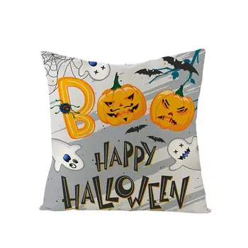 

Flax Happy Halloween Throw Pillow Case Cushion Cover Colorful Print Pillow Case Cushion Cover 11
