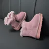 2022 New Winter Children Snow Boots Genuine Leather Wool Girls Boots Plush Boy Warm Shoes Fashion Kids Boots Baby Toddler Shoes ► Photo 3/6