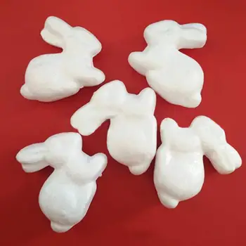 

10pcs Easter Bunny DIY Accessories Kids Toy Rabbit Unadorned Foam Model Crafting Modeling Projects Easter Decorations For Home