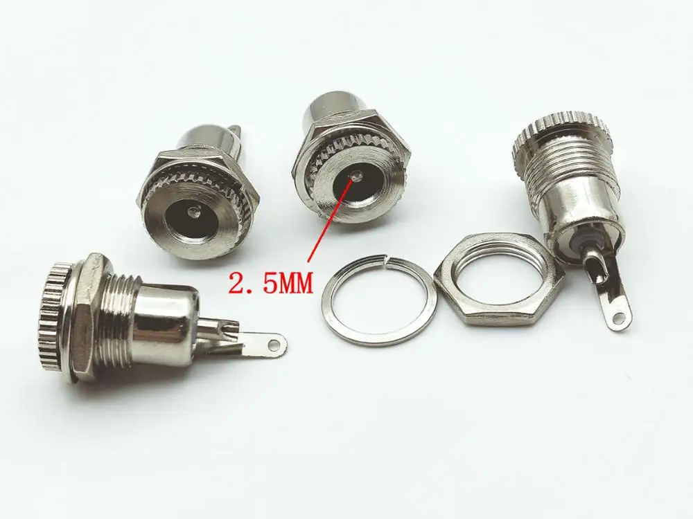 

1000pcs brass 5.5mm 2.5mm Female DC Socket JACK Power Plug connector New