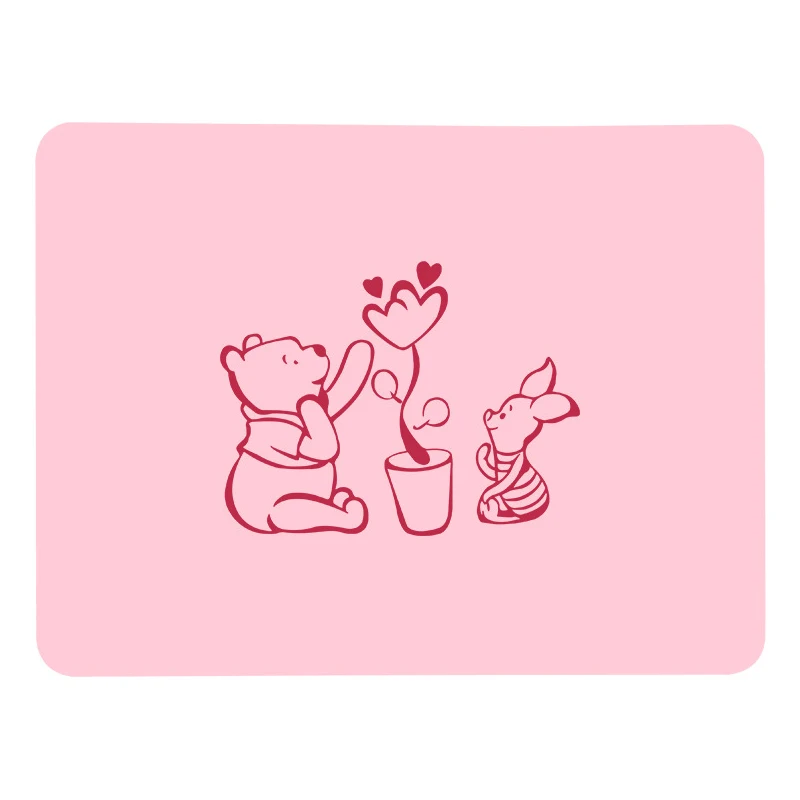 Подстилки для детей, силиконовые подстилки для малышей, водонепроницаемый термостойкий нескользящий кухонный стол обеденный коврик, портативный легко чистить - Цвет: Pink Bear B