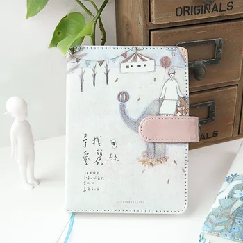 

A6 Creative PU Notebook Paper Planner Bullet Journal Agenda School Diary Note Book Magnetic Buckle A6 Notebook Diary Book