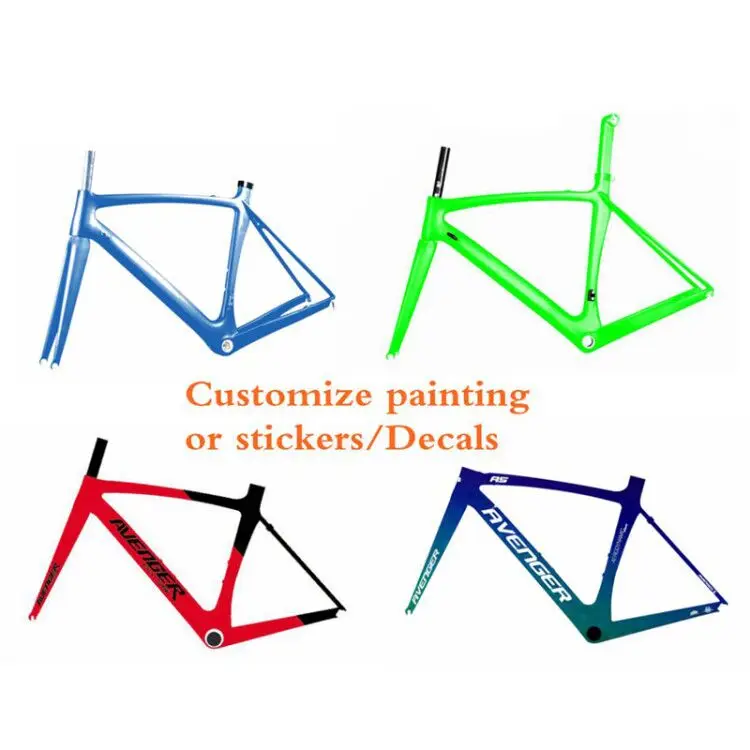 Customize paint Самая низкая цена 700c карбоновая рама, дорожный велосипед рама FM139 Аэро рамка для дороги рама велопода 700с - Цвет: Customize paint