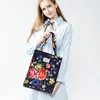 Original PVC Canvas Women Reusable Shopping Bag Eco Friendly Flower Shopper Bag Waterproof Handbag Lunch Tote Shoulder Bag ► Photo 3/6