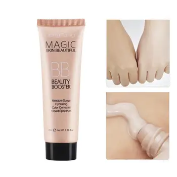 

3 Kinds Skin Color Natural Brighten Base Makeup Concealer Long Lasting Face Whitening Foundation BB Cream For women