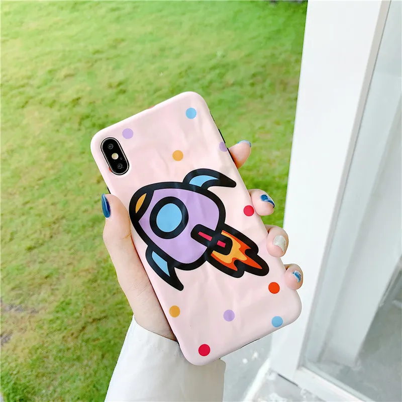 Чехлы для телефонов оригами для iPhone 11 Pro MAX XS X XR чехол милый космический корабль ракета Мягкий силиконовый чехол для iPhone 8 7 6S 6 Plus