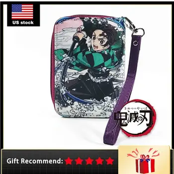 

Kimetsu no Yaiba Tanjirou Nezuko Zenitsu Giyuu PU Leather Short Two Sides Wallet