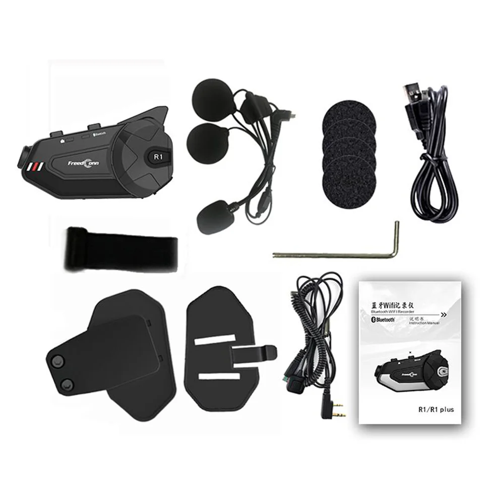 Freedconn R1 Plus Motorcycle 1080P HD WiFi Camera Bluetooth