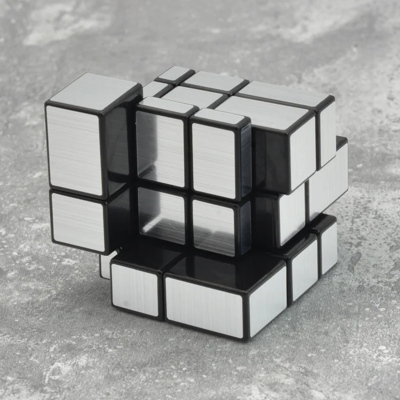 Shengshou 3x3x3 зеркальные Волшебные кубики Серебристая головоломка профессиональная скорость Cubo Magico литая головоломка с покрытием скоростной поворот обучающая детская игрушка