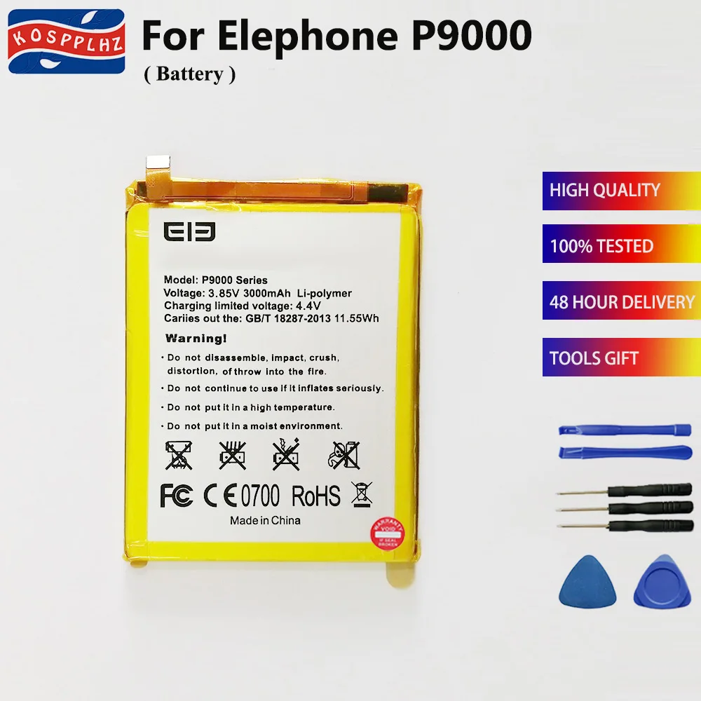 3000 аккумулятор для телефона, мАч для Elephone P9000 батарея Замена батареи для Elephone P9000 Lite аккумулятор+ Инструменты