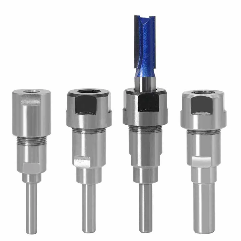 

1Pcs 1/4 "8mm 12mm 1/2" Shank Router Bit Extension Rod Converter Collet Engraving Machine Accessories Extension Milling Cutter