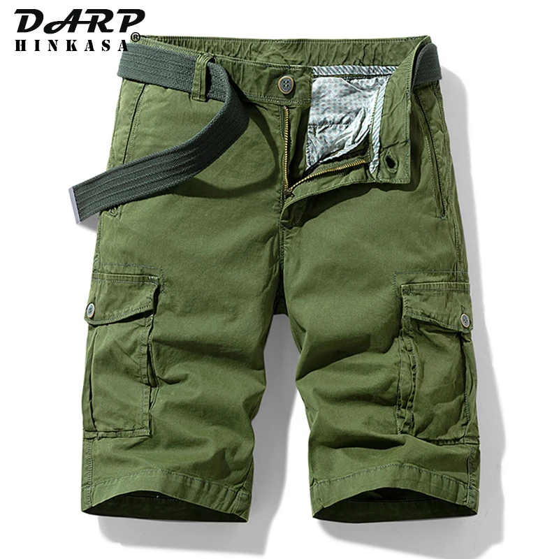 2021 Summer Army Green Tactical Cargo Shorts Men Multi Pocket Jogger