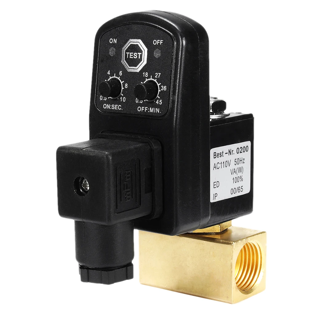 Automatic Timed Air Tank Water Moisture Drain Valve For Compressor