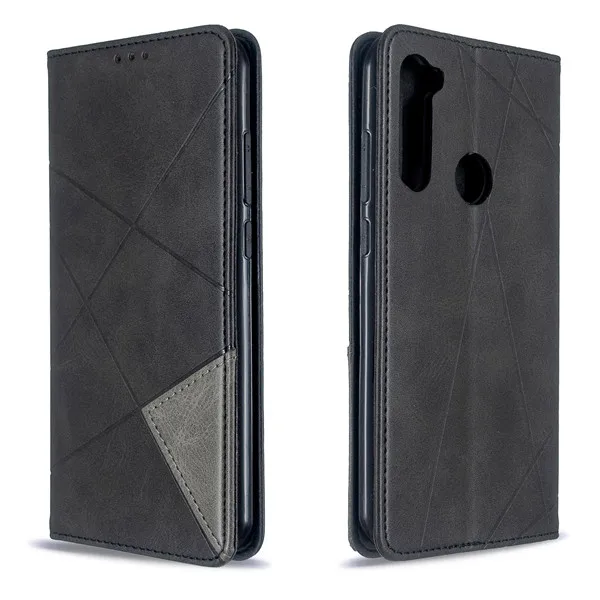 Black Магнитный кожаный чехол чехлы на для Xiaomi-Redmi-note-8T Redmi note8t Сяоми ксиоми Редми Ноут 8t 8 Роскошный кошелек чехол-книжка на для Xiaomi Redmi note 8t 8 Redmi note8 - Цвет: Black