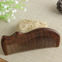 

Practical Wooden Comb Anti-tangle Hair Anti-static Black Gold Sandalwood Cat Pattern Styling Tool Barber Small Gift Portable