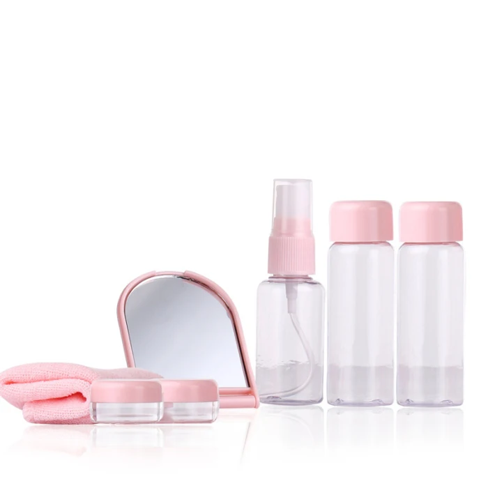 9 шт./компл. макияж спрей наборы бутылок Крем-шампунь емкость для лосьона бутылка полотенце дорожный набор с мешком JS11