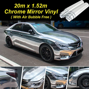 

20m Silver JMM Waterproof Chrome Mirror Vinyl Wrap Film Car Sticker Decal DIY Motor Body Cover Wrapping Film Air Bubble free