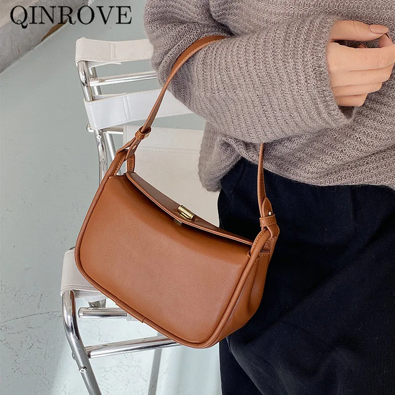 

PU Leather Shoulder Bag Women 2020 Ladies Bag Solid Color Designer Luxury Handbag Female Rectangle Small Handle Crossbody Bag