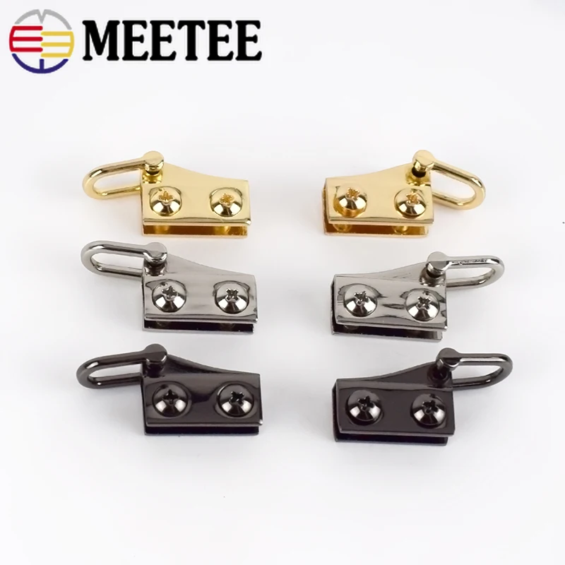 Meetee 2/6 пар 20x10 мм сумка металлический ушной наплечный ремень подвесные пряжки