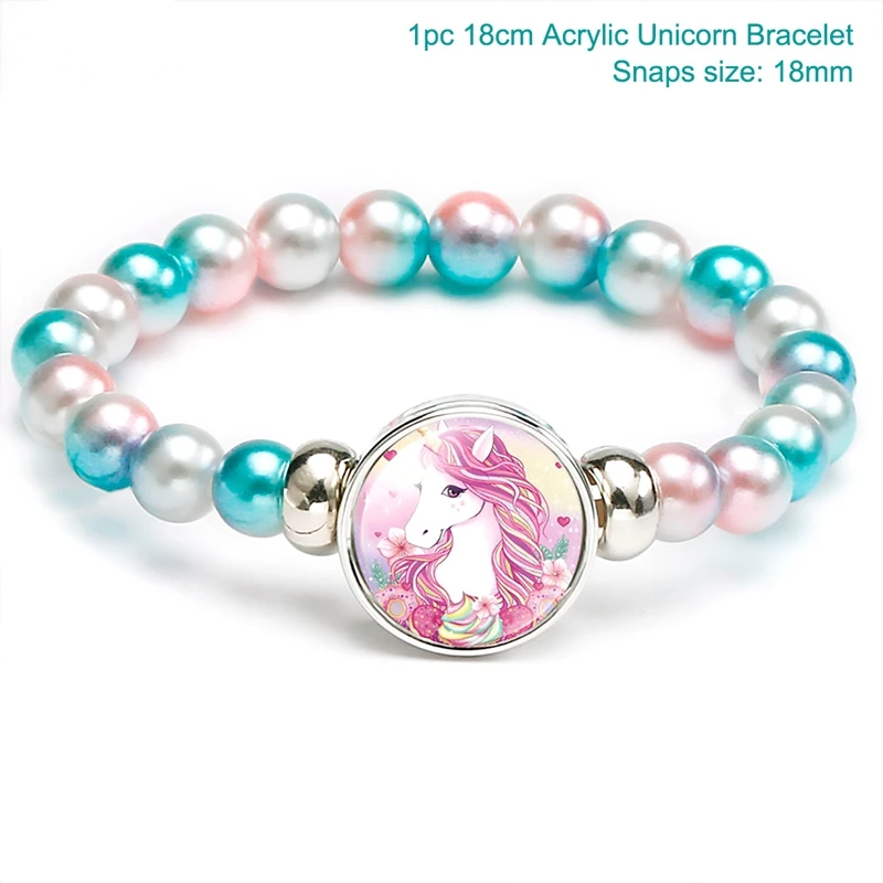 Unicorn bracelet 17 Браслет с единорогом, единорогом, декор на день рождения, подарки для детей, вечерние принадлежности с единорогом, принадлежности для детского душа, вечерние украшения для девочек, подарок - Цвет: Unicorn bracelet 17