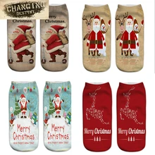 Новые носки с объемным принтом с изображением Санта-Клауса повседневные носки с выражениями носки со снеговиком для мальчиков и девочек