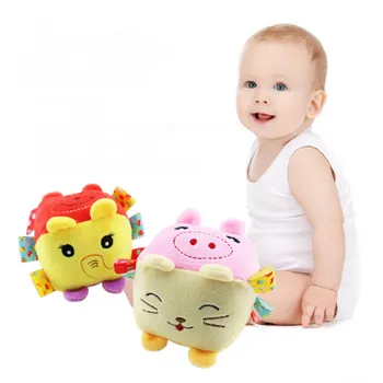 

Cute Soft Cube Rattle Mobiles Baby Toys Color Number Recognize Kids Early Learning Educational Crib Toy For Children Bell Ring