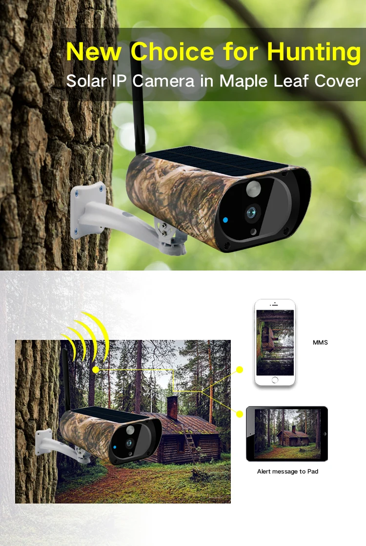 PDDHKK Wi-Fi Солнечная охотничья камера MMS оповещение 15 м ночное видение Водонепроницаемая Следовая камера фото ловушки HD видео запись PIR Обнаружение