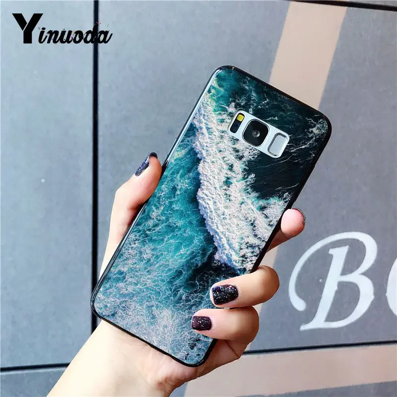 Yinuoda синий морской Чехол черный мягкий чехол для телефона samsung Galaxy S9 plus S7 edge S6 edge plus S10 S8 plus чехол