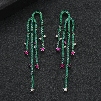 

GODKI 2020 Cactus Charms Long Earrings For Wommen Wedding DUBAI Bridal Earrings Statement Earrings Ear Candy Jewelry