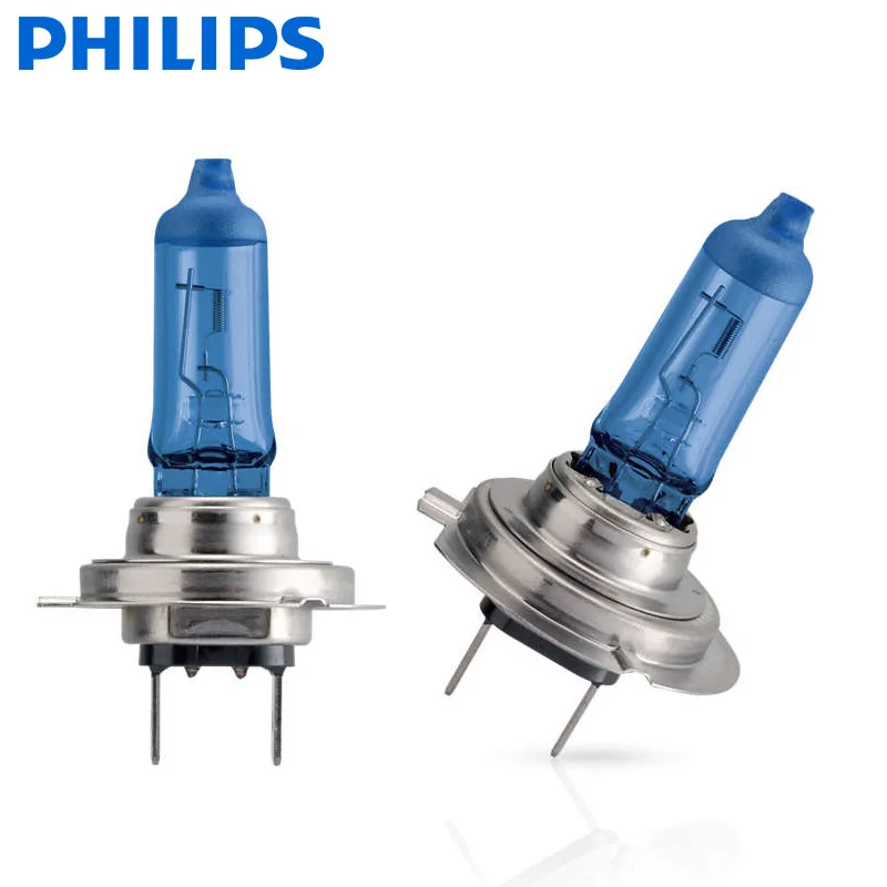 2X Philips H7 12В 55 Вт PX26d алмаз Visio 5000 К авто аксессуары Супер Белые автомобильные