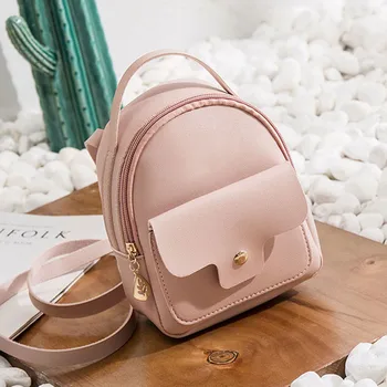 

2020 New PU soft leather women casual small packet preppy style girls rucksacks female shopping bags ladies backpacks