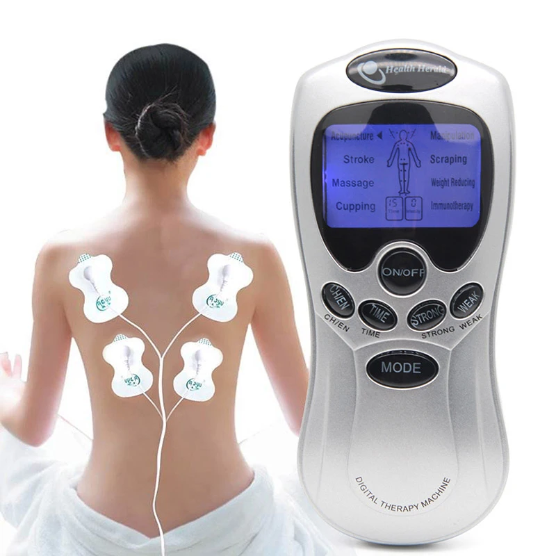 

4 Electrode Electric Tens Acupuncture Body Massage Digital Therapy Machine Massager Back Neck Foot Health Care 8 Modes