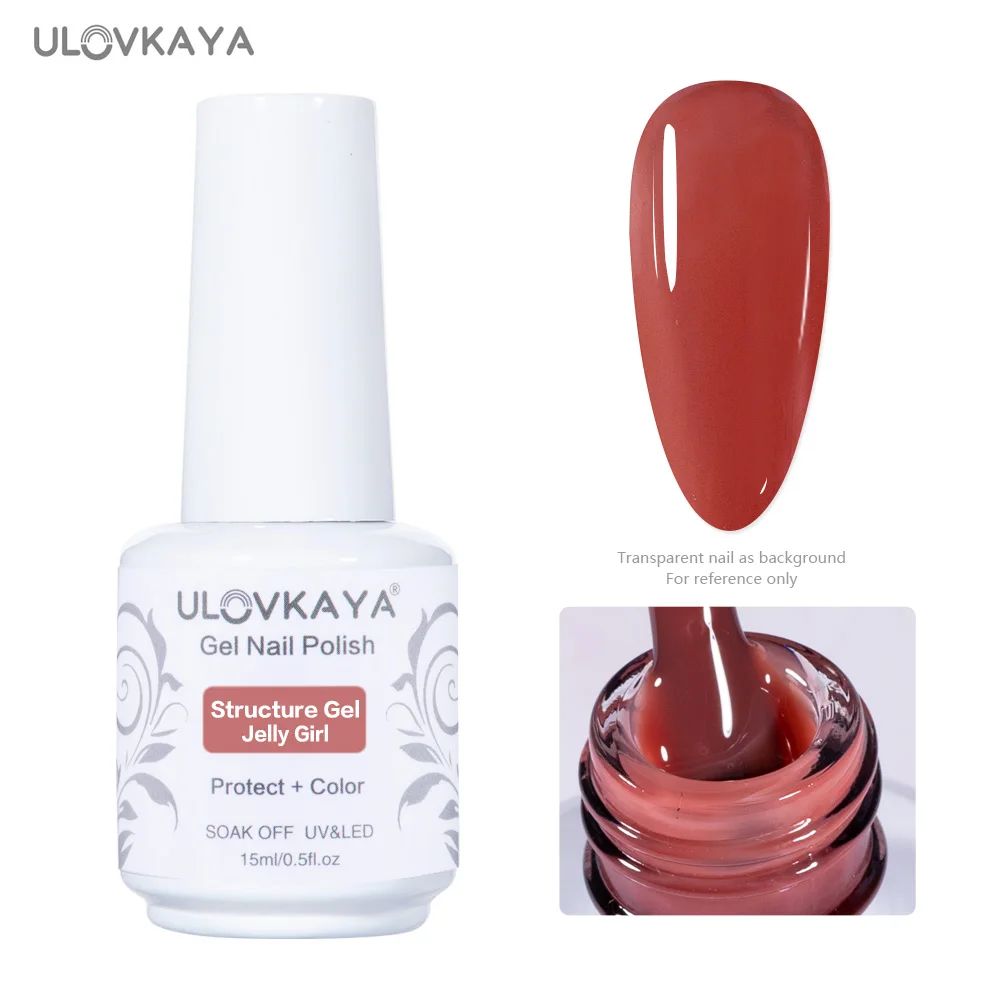 ULOVKAYA Structure Gel Jelly Girl Rubber Base Color 2 In 1 Long Lasting Nail Varnish For Hybrid Manicure Art Polish | Красота и