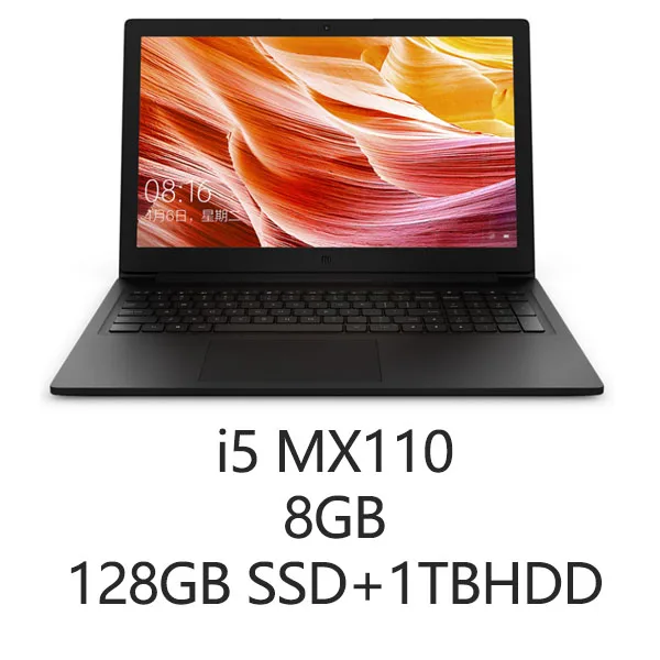 Xiaomi Mi ноутбук 15,6 ''Intel Core ноутбуки i7/i5 NVIDIA GeForce MX110 выделенная карта ноутбук на английском языке Win 10 - Цвет: i5-8250U 8GB 128G 1T