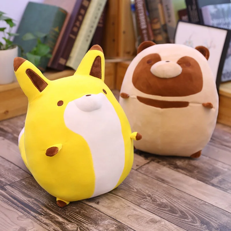 Новинка супермягкая плюшевая игрушка енот лиса мультяшное животное кот мягкая