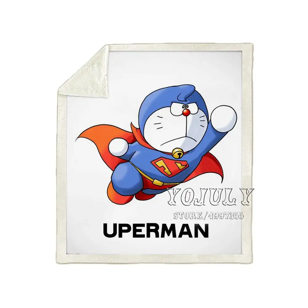 YOJULY bule Doraemon Аниме Стиль Дети взрослый 3D печатное одеяло диван одеяло покрывало путешествия постельные принадлежности модный фирменный магазин-аутлет K05 - Цвет: 8