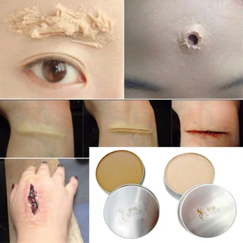 

15g Halloween Makeup Pad Nose Scars Wax Wrist Waterproof Cosplay Flesh Color Cover Eyebrows Mud Shaping Special Effects Makeup