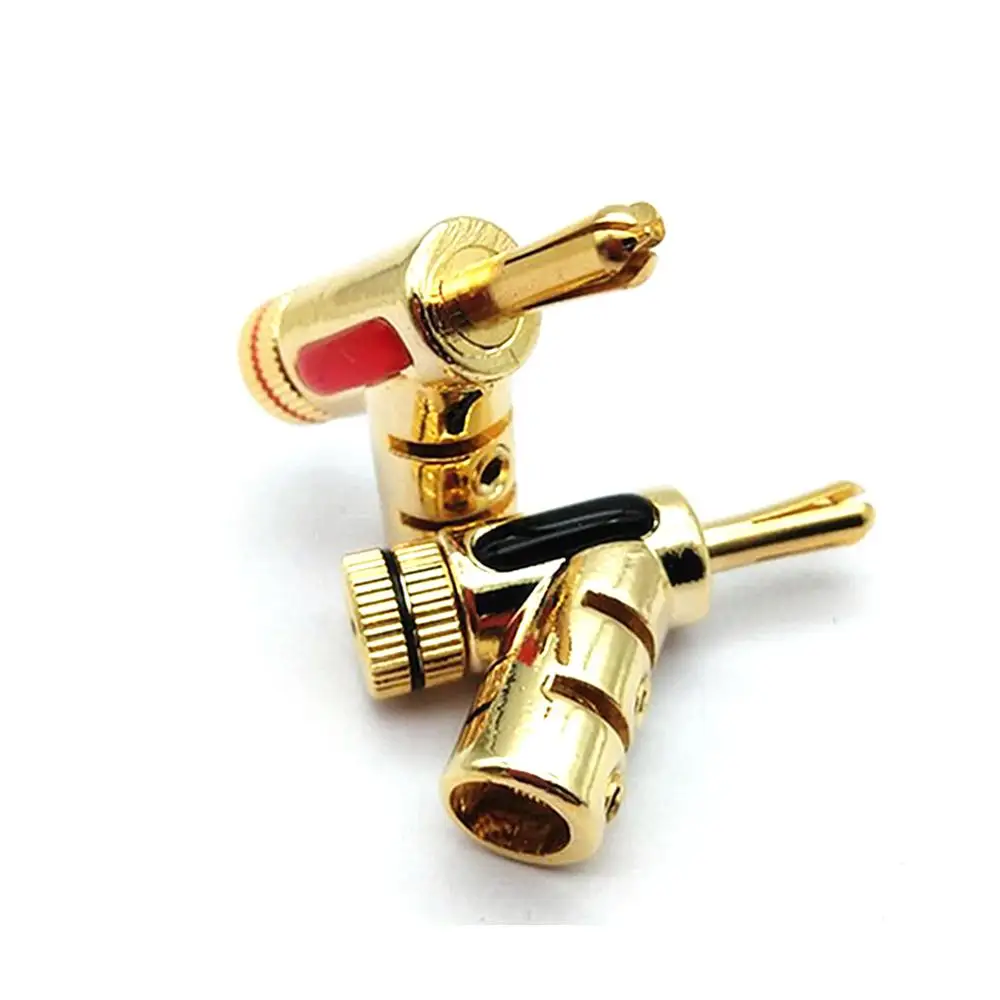 Colleimage Hifi 8 шт. позолоченный Тип пистолета Акустический кабель запирающий разъем типа банан HIFI Jack аудио адаптер