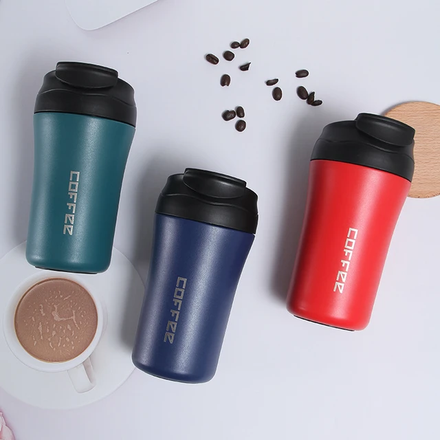 Tasse thermos portable avec couvercle, tasse à café, joint thermocup,  flacons sous vide en acier inoxydable, tasse thermo pour voiture, eau HI,  450ml - AliExpress