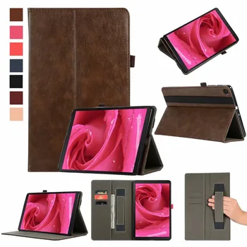 

SAMSUNG Tab a 10.1 2019 T510 fang niu pi Pattern Wrist Splint Card Instert Plane Housing T515 Flip Protective Case