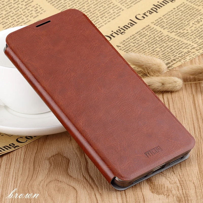 MOFI для Xiaomi RedMi Note 8/RedMi Note 8 Pro смартфон кожаный чехол защитный чехол на заднюю панель оболочка бампер с кронштейном