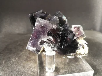 

92.0gNatural dark purple fluorite, crystal mineral crystal specimen