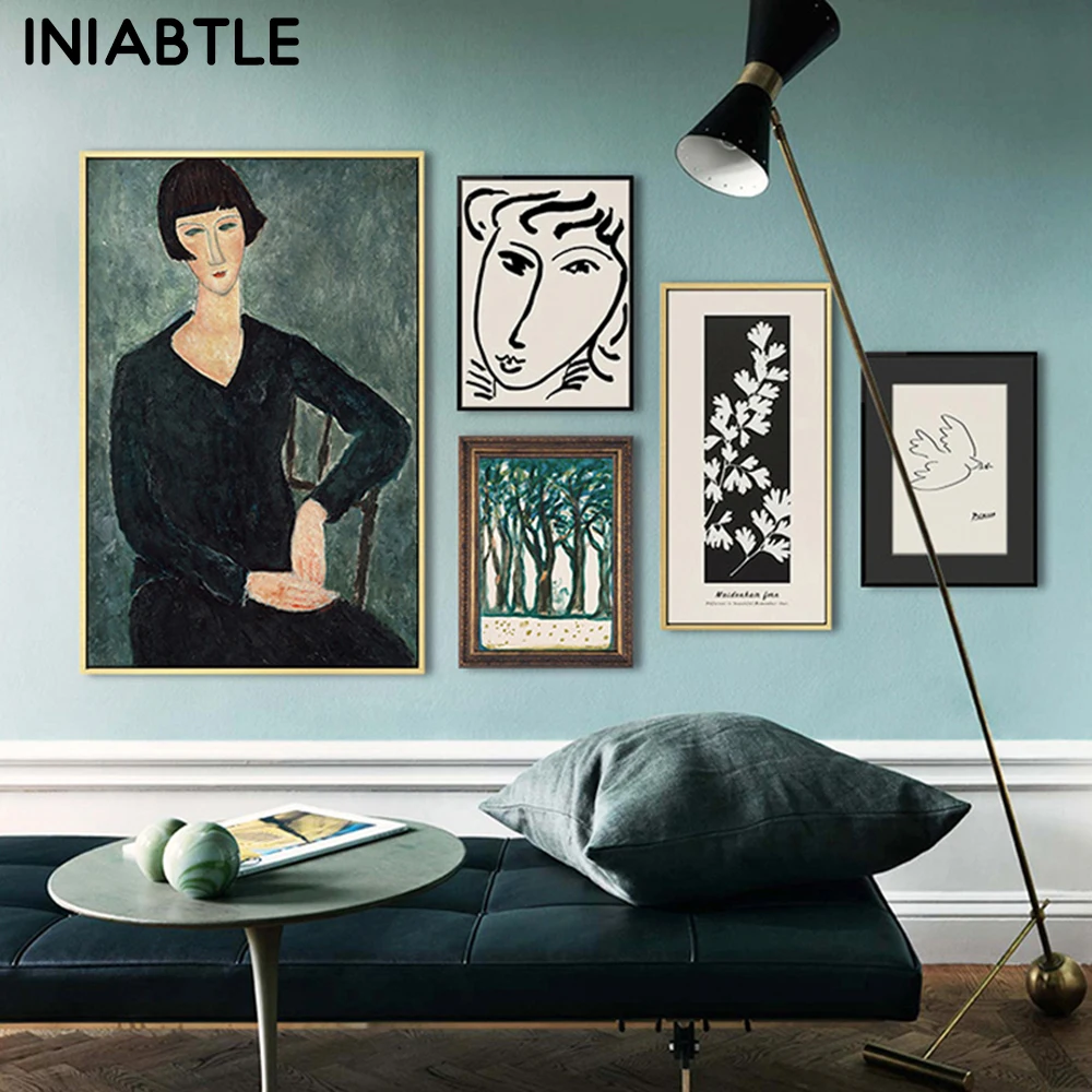 Классическая коллекция Picasso Amedeo Modigliani художественная картина эскизный постер