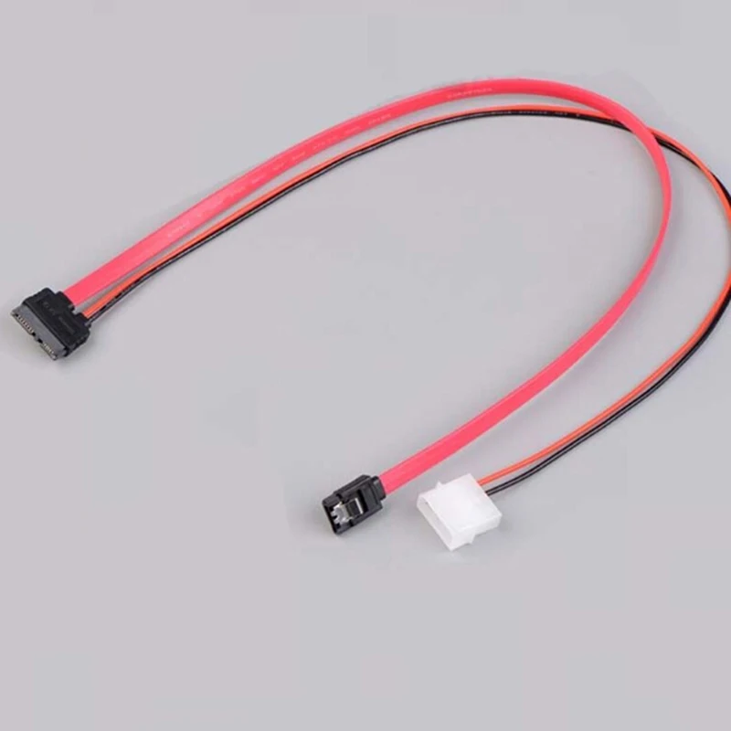 

1PCS Slimline SATA Power Cables To Molex Slim SATA 13 Pin(7P+6P) To 7pin + Power Cable For SATA Slimline Port 50cm
