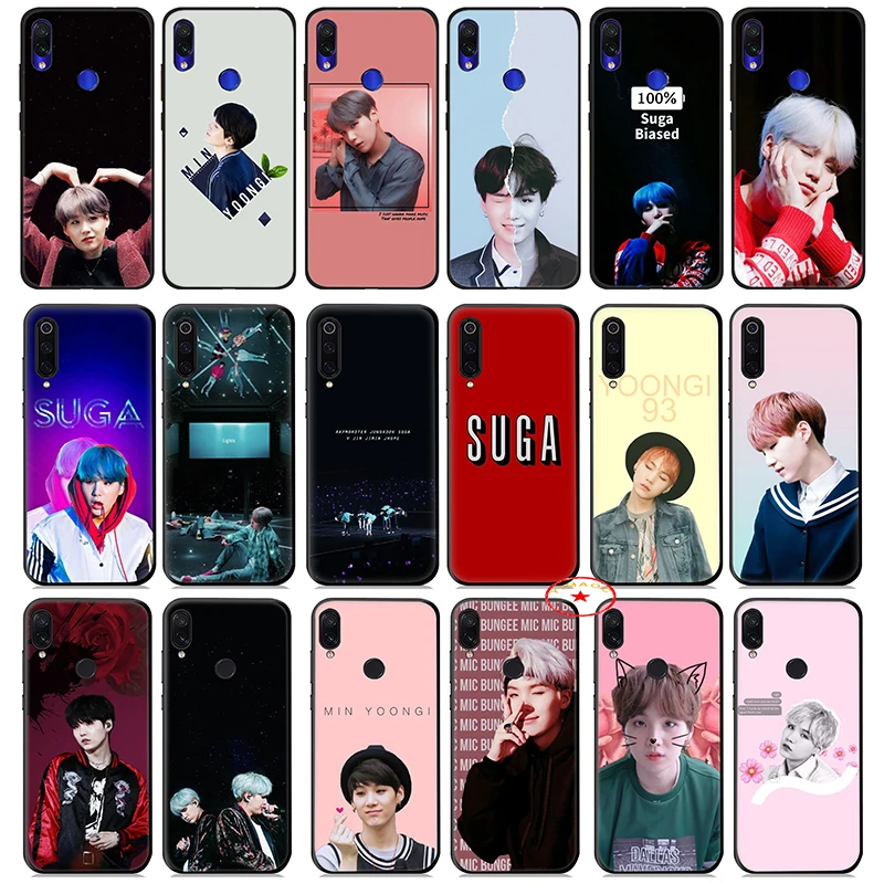 Suga K Pop mi n Yoongi мягкий чехол для Xiaomi a1 A2 A3 8 9 Se Lite 9T Pro Max 3 a2 Pocophone F1 |