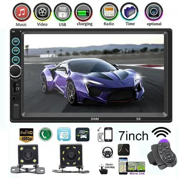 

Car MP5 Player 7 Inch 2 Din Bluetooth Car Radio Audio Video MP5 Player with Rearview Camera